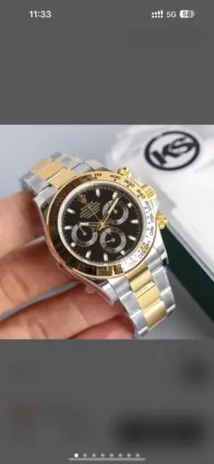 ROLEX クロノグラフ 自動巻き時計 黒金