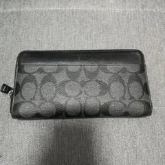 COACH ブラックレザー長財布