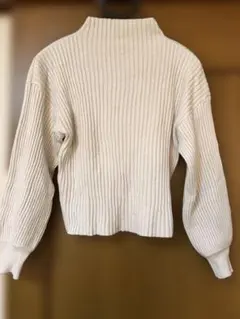 NICE CLAUP ハイネックニットリブ編み