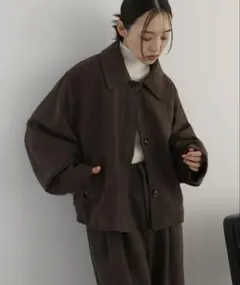 hellam チェックショートジャケット