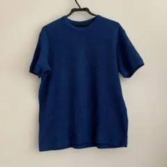 UNIQLO ワッフルクルーネックT 半袖 ブルー サイズLのサムネイル