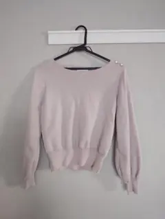 anysis くすみピンク ボートネック ニット