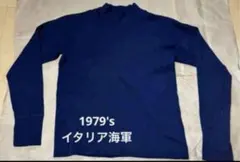 1979's イタリア海軍 コットンモックネックニット　M-L相当のサムネイル