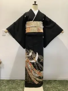 8181❫ ❀ 夏 ❀ ✲ 絽 黒留袖 (正絹) ✲未仕立品 - メルカリ