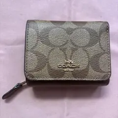 COACH ゴールド系 三つ折り財布