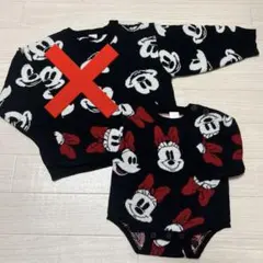 ミッキー＆ミニー ニット2着セット 【70.100サイズ】兄妹 オソロコーデ