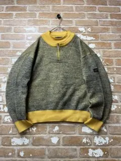 90s ニット　ハーフジップ　ウールニット　MIZUNO ミズノ　古着　y2kのサムネイル