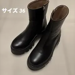ジャンヴィトロッシ ブラックレザーブーツ 36 monteyのサムネイル