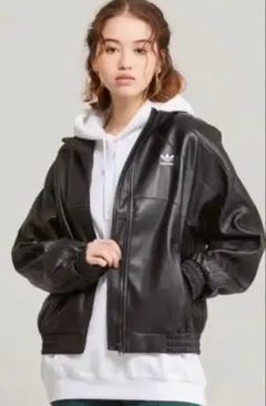 即完売　adidas originals フェイクレザージャケット　2XL