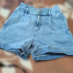 GU デニムショートパンツ ライトブルー