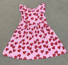 H&M ピンクハート柄ノースリーブワンピース 140cm