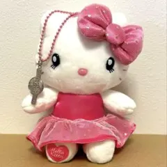 USJ ハローキティ ぬいぐるみ　キーホルダー　マスコット　ピンク　ドレス