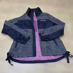 adidas neo label ドット柄 ジャケット S ネイビー　ピンクのサムネイル