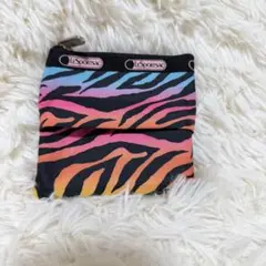 LeSportsac カラフルゼブラ柄　ティシュケース　ポーチ