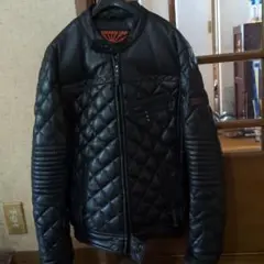 ユニオンジャップシングルライダースダウンジャケットサイズLブラック