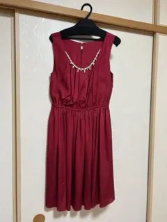 【美品】ノースリーブ ドレス　パーティードレス　結婚式　アサクラのサムネイル