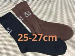 新品　IL BISONTE イルビゾンテ　ロゴソックス 　2足　25-27　②のサムネイル