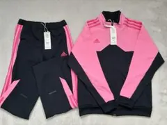 adidas アディダス ジャージ上下セット 160 ピンク/ネイビー