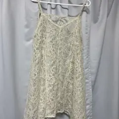 起毛レースキャミワンピース