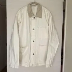 GU カバーオールジャケット　デニムジャケット　ホワイト　M ジーユー