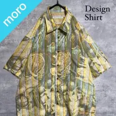 No.1628 VINTAGE ヴィンテージ 古着 総柄シャツ 半袖 ストライプ