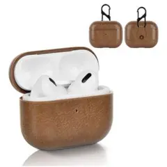 AirPods Pro 第2世代 ケース カバー PUレザー ブラウン