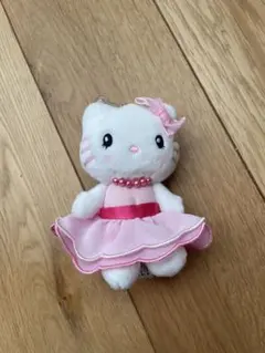 USJ ハローキティ ぬいぐるみ ピンクドレスキーホルダー　ユニバーサルスタジオ