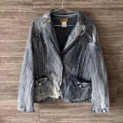 US古着 デニムジャケット レディース 美品 大きめサイズ