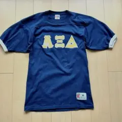 【USA製】EAGLE USA フットボールTシャツ L カレッジロゴ ネイビーのサムネイル