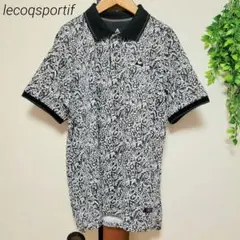 lecoqsportif ルコックスポルティフ ゴルフ 総柄 ポロシャツ