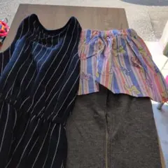 リボン柄スカートとレギンスセットディズニー