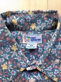 reyn spooner レインスプーナー ハワイ製 花柄 アロハシャツ Mのサムネイル