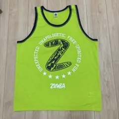 Zumba 蛍光イエロー メッシュタンクトップ
