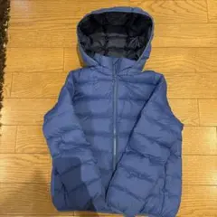 UNIQLO キッズ ライトウォームパデットパーカ140 青