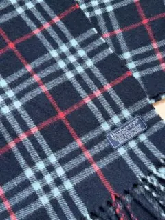 マ*ん様 バーバリー BURBERRY カシミヤ100% チェックマフラー 英国