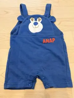 ANAP クマ顔デザイン ロンパース 青のサムネイル