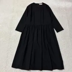 美品】M-premier BLACKティアードワンピース 34 - メルカリ