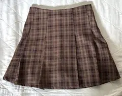 【美品】台形スカート プリーツスカート チェックスカート