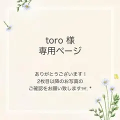 toro プロフ見てください様 おまとめ3点