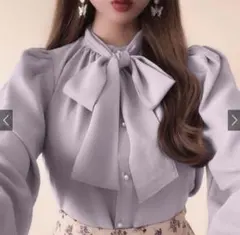 【GRL】2Way ボウタイバンドカラーブラウス【tu407】