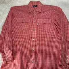 70s ビンテージ Levi's ウエスタンシャツ ギンガムチェック Mのサムネイル