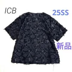 ICB★新品★【洗える】 ヘアリーシアージャカード ブラウスのサムネイル