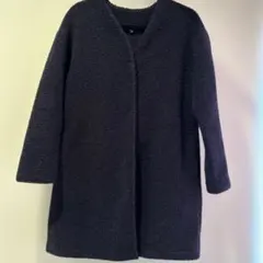 ユニクロ　ネイビー　ボアフリースコート　Mサイズ