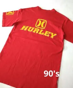 90's HURLEY USA製 Tシャツ サーフ デザイン良