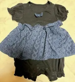 ほぼ未着用【アプレレクール】ネイビーロンパース