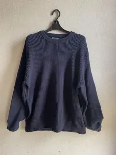 ZARA ネイビー ワッフル編みニット XLのサムネイル