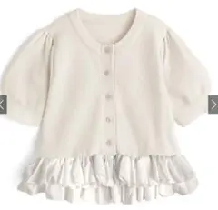 グレイル　フリルドッキングニットカーディガン