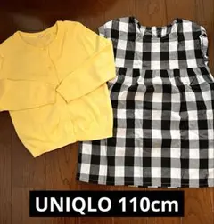 【女の子】UNIQLOワンピース＆カーディガン110cm