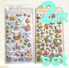 ◼️ぷっくりシール2枚セット キャラクター ぷくぷく スイーツ 立体デザイン 3D