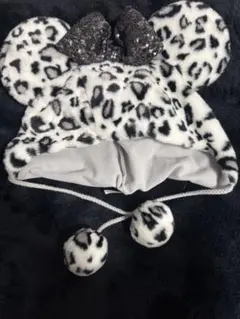 ミニーマウス ヒョウ柄帽子